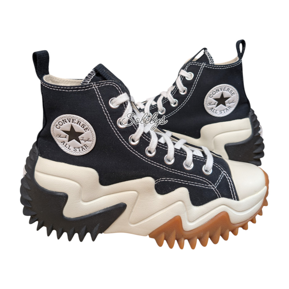 Converse Run Star Motion CX Platform High Top Black White Gum Sneaker Womens 7.5